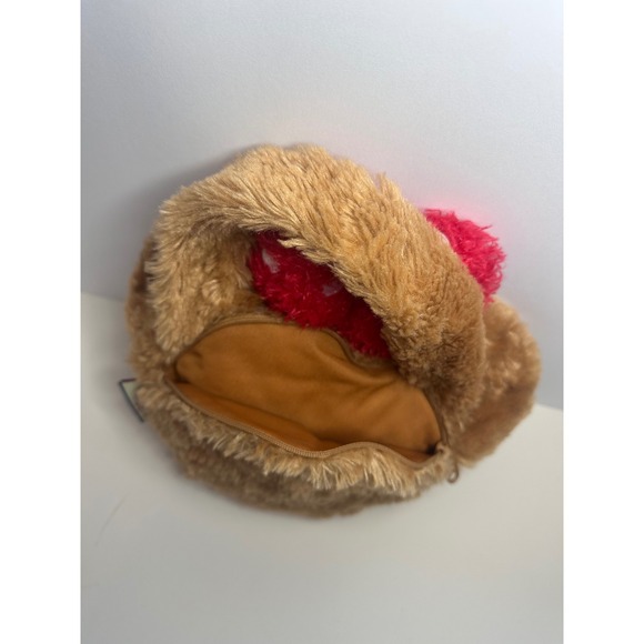 Disney UniBEARsity Pudding Bear Plush Coin Purse Handbag Minnie Mouse Red Bow - Picture 9 of 9